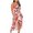Red, variant on Pntutb Womens Summer Print Strapless Long Dress Beach Split Dress Party Club Dress