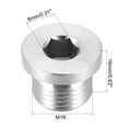 thumbnail image 2 of Unique Bargains Countersunk Plug Internal Hex Head Socket with Flange -M16 x 1.5 Male Stainless Steel Pipe Fitting Thread, 2 of 3