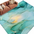 thumbnail image 2 of Teal Marble Area Rug 5x7 FT, Non Slip Bedroom Throw Carpet, Abstract Art Modern Ink Painting Washable Soft Floor Carpet Non-Shedding Rug for Dining Room Bedside Classroom Desk, 2 of 9