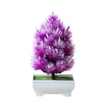 thumbnail image 2 of COM1950s Artificial Potted Plant, Faux Mini Tree with Bendable Stems for Home Desk Decor, Low Maintenance Fake Greenery in Pot, 2 of 7