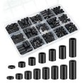 thumbnail image 1 of Nylon Spacers, Plastic Spacers Washers Assortment Kit, 345 Pcs Electrical Outlet Screw Spacers, M3 Black Round Spacer, 1 of 5