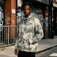 thumbnail image 4 of Men's Camo Print Pullover Hoodie,Drawstring Hooded Long Sleeve Casual Sweatshirt,Loose Streetwear Top with Pockets Khaki M, 4 of 6