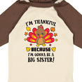 thumbnail image 4 of Inktastic Thanksgiving I'm Thankful Because I'm Gonna Be a Big Sister Girls Long Sleeve Baby Bodysuit, 4 of 5