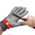 thumbnail image 2 of Anti-cutting Gloves,2PCS Safety Cut Proof Stab Resistant Stainless Steel Metal Mesh Butcher Glove Work Glove High Performance Level 5 Protection (1 PC is Cotton Gloves), 2 of 7