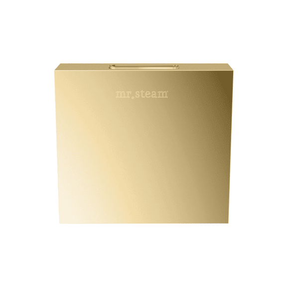Mr Steam Designer 3 in. Steamhead with AromaTherapy Reservoir in Square Polished Brass