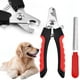thumbnail image 1 of Cortaúñas para perros y gatos Alicates para cortar uñas con lima de uñas - para el cuidado de uñas para perros pequeños, medianos, gatos, conejos, conejillos de indias (rojo) TUNC Sencillez, 1 of 5