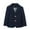 Blue-B, variant on Kids Blazer Long Sleeve Lapel V Neck Single Breasted Jackets Preppy Style Casual Trendy Outwear With Pockets (9-10 Years, Blue-A)
