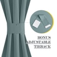 thumbnail image 5 of NICETOWN French Door Curtain, Room Darkening Rod Pocket Thermal Insulated Privacy French Door Panel for Doorways, Greyish Blue, 25"x40", 1 Piece, 5 of 7