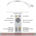 thumbnail image 5 of Depuley 13 Inch 24W Modern Dimmable LED Flush Mount Ceiling Light with Remote, Round Close to Ceiling Lights for Bedroom/Kitchen/Dining Room Lighting, Timing, 3000K-6000K 3 Light Color Changeable, 5 of 7