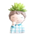 thumbnail image 2 of Juvenile Model Succulent Planter Pot Resin Creative Handicraft Kawaii Shape Desktop Decoration Flower Pots A3, 2 of 11