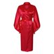 thumbnail image 3 of Gibobby Bata de seda para mujer Albornoz tipo kimono de satén Albornoz largo de boda para dama de honor con ribete de encaje(Rojo,XL), 3 of 4