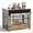 GREIGE, variant on YIKEMA Furniture Medium Wooden Indoor Dog Crate with Wheels, Rustic Brown