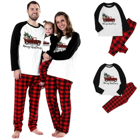 

Esho Matching Christmas Pajamas for Family Holiday PJs for Women/Men/Kids Xmas Cute Printed Loungewear Sleepwear