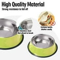 thumbnail image 3 of 3PCS Stainless Steel Dog Bowl Stackable Water and Food Bowl Pet Puppy Dishes with Anti Skid Silicone Base for Medium Large Dogs Cat - type:style2, 3 of 6