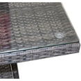thumbnail image 6 of Brown Wicker and Aluminum - Clear Tempered Glass Table - Outdoor Patio Breakfast - Long - lasting Furniture, 6 of 6