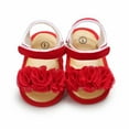 thumbnail image 6 of Actoyo Infant Baby Girls Summer Sandals with Flower Soft Sole First Walker Crib Dress Shoes 0-18M, 6 of 11