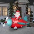 thumbnail image 2 of Airblown® Animated Santa in Vintage Airplane 61" Inflatable Christmas Outdoor Yard Decor, 2 of 5