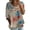 009_Blue, variant on Women's Retro Casual 3/4 Sleeve Crew Neck Patriotic Shirt 4th of July Tops 250th Anniversary American Flag Flower Print Loose Blouses