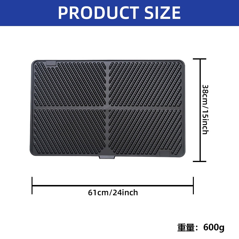 MIDOQIN Silicone Cat Litter Mat, 24x15in Waterproof Extra Large Litter Trapping Mat, Non-Slip Litter Catcher Mat
