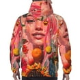 thumbnail image 7 of Wukai Vibrant Floral Collage Portrait Print Men Hoodies Fleece Sweatshirts Long Sleeve Sweaters Pullover Fall Outfits Winter Clothes-Medium, 7 of 7