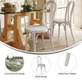 thumbnail image 4 of Emma + Oliver Set of 2 Solid Wood Thonet Style Stack Dining Chairs with White Wash Finish, 4 of 12