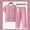Pink, variant on Pajama Sets for Women 2 Piece Round Neck Short Sleeve Solid Color Tops Pants Sleepwear Set Pink Size XL