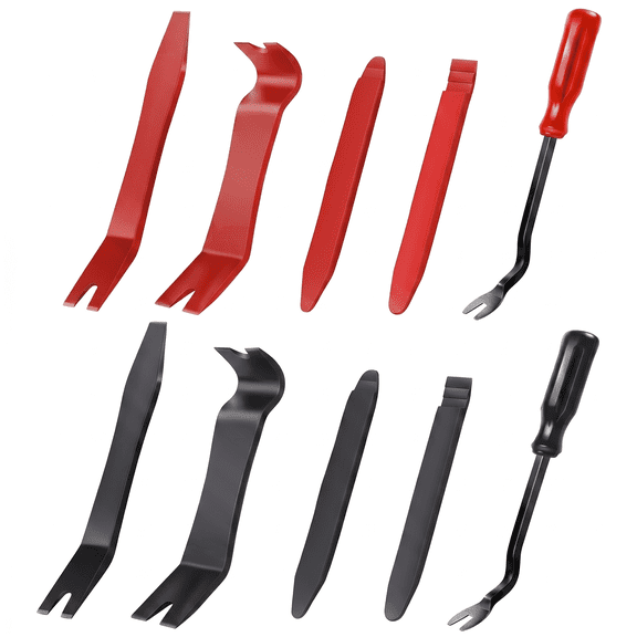 MoHern Car Trim Removal Tool 10Pcs Automotive Mechanic Kit Scratch-Free Plastic Pry Pieces Heavy Duty Trim Panel Removal Tool For Car Interior Door Panel Dashboard Fastener Clip