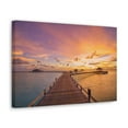 thumbnail image 5 of Beach Pier View Evening Nature Wilderness Photography Canvas Wall Art for Home Decor Ready-to-Hang, 5 of 18