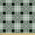 thumbnail image 2 of Abstract Fabric by the Yard, Gingham Inspired Squares and Lines Pattern Crossing Stripes Design, Decorative Upholstery Fabric for Sofas and Home Accents, Charcoal Grey and White by Ambesonne, 2 of 5