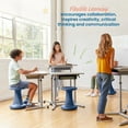 thumbnail image 3 of ECR4Kids Twist Active Wobble Stool, 18in Seat Height, Classroom Furniture, Navy, 3 of 9