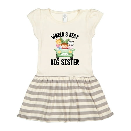 

Inktastic World s Best Big Sister Gift Toddler Girl Dress