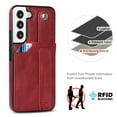 thumbnail image 2 of SaniMore Case for Samsung Galay S22 6.1" 2022, [Wrist Strap & Card Slot & Support Stand] PU Leather Skin [Wear-resistant Anti-drop Shockproof] Slim Lightweiht Shell For Samsung Galaxy S22, Red, 2 of 7