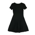 thumbnail image 2 of bar III Womens Ribbed Fit & Flare Dress, Black, Large, 2 of 2