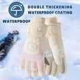 thumbnail image 5 of CUZIBR Womens Gloves Ski Snowboarding Windproof Screen Gloves Thick Fuzzy Warm Lined Waterproof Comfy Dailywear Outdoor Cold Weather For Unisex, 5 of 5