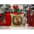 thumbnail image 2 of Vizsla Christmas Flowers Throw Pillow 18 in x 18 in, 2 of 5