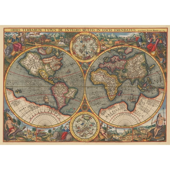 1607 Orbis Terrarum Typus De Integro Multis In Locis Emendatus