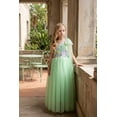 thumbnail image 3 of 2Bunnies Girls' 5yr-12yr One Shoulder Adjustable Strap Embroidered Flower Girl Dress, 3 of 5
