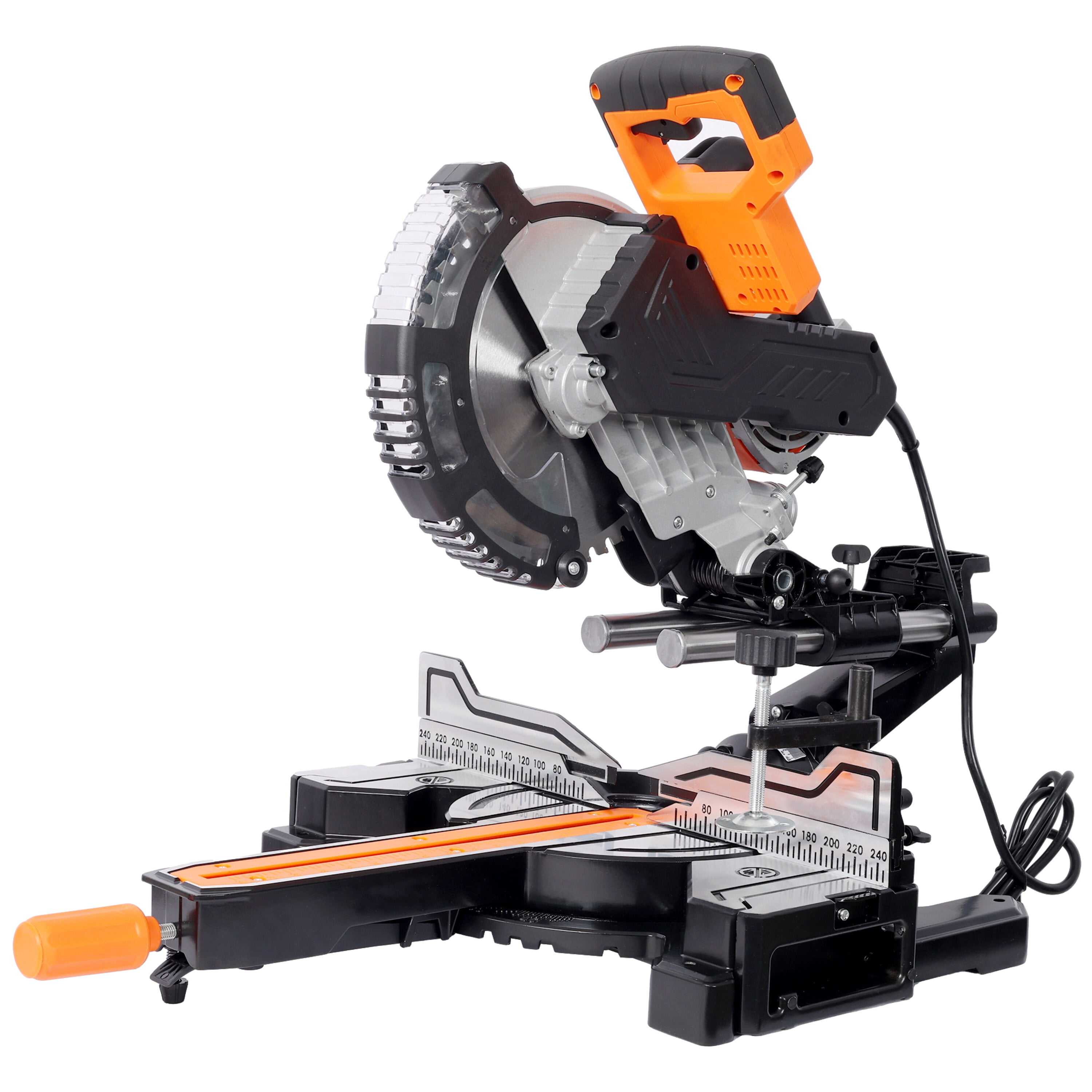 Power Drill, 10inch Dual Bevel Double Speed Sliding Miter Saw with LED, 48T Blade,0-45° Bevel,2-Speed 5000/3200 RPM,15Amp Miter Saw with Extension Table,3.5x13in Cutting Capacity, Cordless Drill