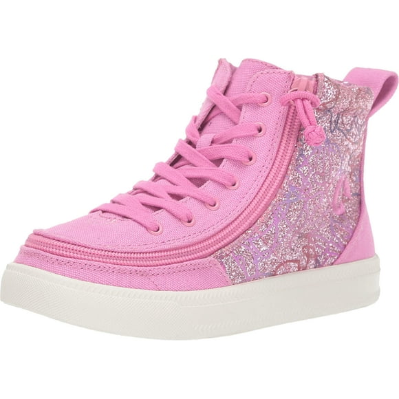 BILLY Footwear Kids Classic Lace High (Toddler/Little Kid/Big Kid) - Shoes for Kids - Canvas Upper - High-top Pink Print 3 Little Kid M