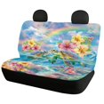 thumbnail image 2 of Pzuqiu Automotive Vehicle Cushion Full Set Polyester, Compatible with Auto Seats SUV Seats, for Truck Cars, Underwater Sea Turtle & Hibiscus Floral Print, 2 of 10