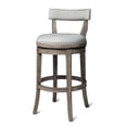 thumbnail image 1 of Open Box Maven Lane Alexander Low-Back Swivel Stool, Reclaimed Oak, Bar Height, 1 of 7