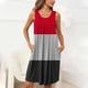 thumbnail image 1 of mfyjkho Vestidos casuales para mujer, Camisón sin mangas con bolsillos y estampado para mujer, camisón plisado con cuello redondo Vestidos de fiesta para mujer s, 1 of 7