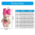 thumbnail image 5 of Plush Dog Keychain Charm With Blue Bow Clasp For Backpack Car Luggage Purse Travel Accessories, 5 of 14
