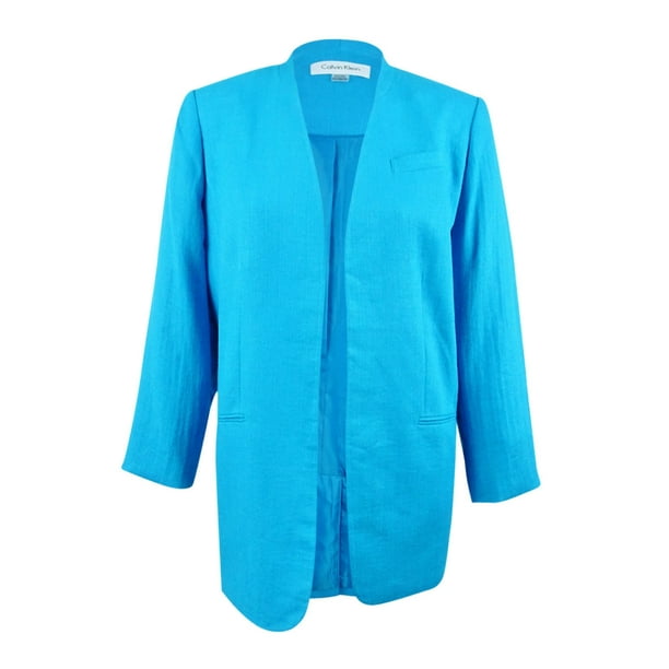 Calvin Klein Women S Petite Open Front Topper Jacket 6p Cerulean Com Calvin Klein Women S Petite Open Front, Wallis Long Winter Coats Womens Calvin Klein