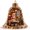 01-4, variant on Christmas Bell Ornament with Santa and Elf Scene, Lighted Hanging Bell Decoration for Holiday Tree Display