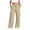 Z1-Khaki, variant on zaveiop Barrel Sweatpants Women High Waisted Wide Leg Lounge Pants Casual Fall Drawstring Contrast Patchwork with Pockets (Wine, XXL)