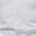 thumbnail image 4 of Yoodem Mens Shirts Men's T-shirts Button Half Shirt Covered Solid Tops Collar Long Turn-down Men's Casual Sleeve Men Shirts for Men White 4XL, 4 of 6