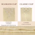 thumbnail image 4 of - Extensiones de cabello humano real natural con clip, cabello Remy para mujeres, 14 pulgadas, 3,88 oz (110 g), 7 piez, 4 of 5