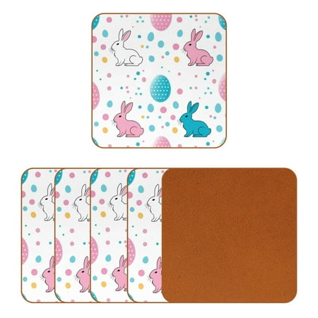 

YZUOUZY Home Decor Coaster 6PCS Square Bar Coasters Elephant Kids