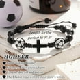 thumbnail image 3 of Baseball Basketball Football Soccer Volleyball Gifts, Natural Stone Baseball Cross Bracelets for Teen Ideas with Message Gift Card, 3 of 5